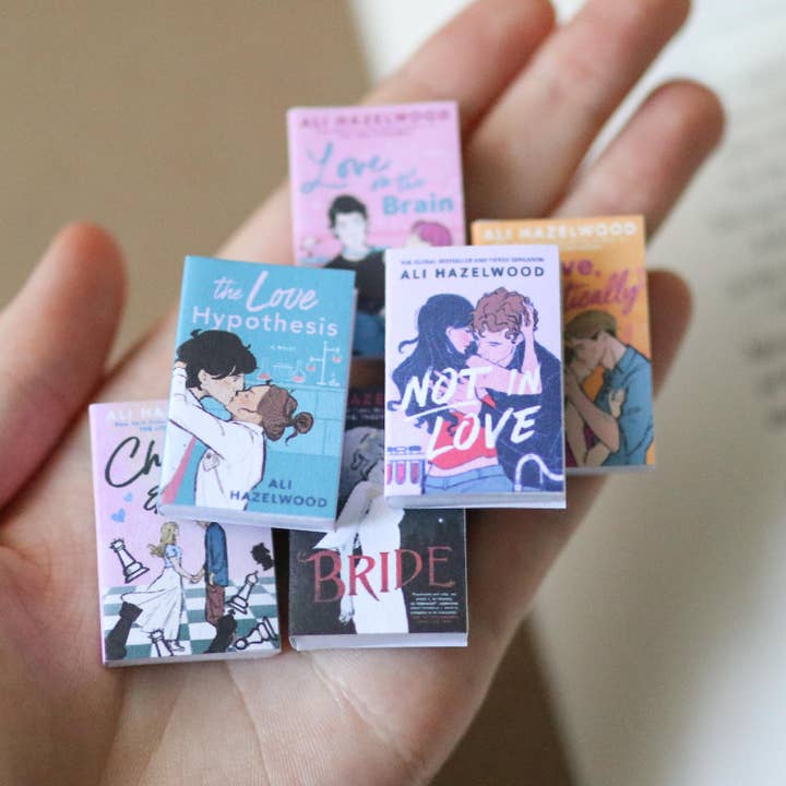 Handmade MINI Ali Hazelwood Books (set of 6 mini books) for wholesale by The Sticker Shop