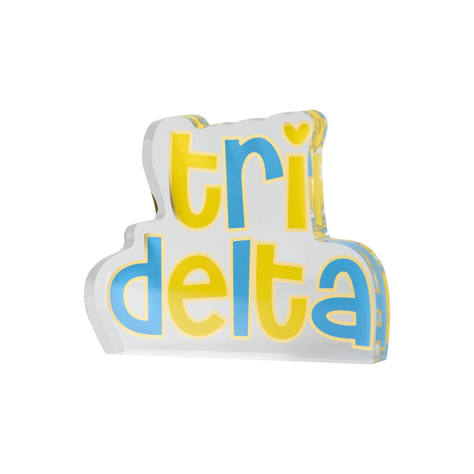 Over The Moon Greek - Wholesale Decorative Tabletop Object - Sorority Acrylic Shelf Sitter7