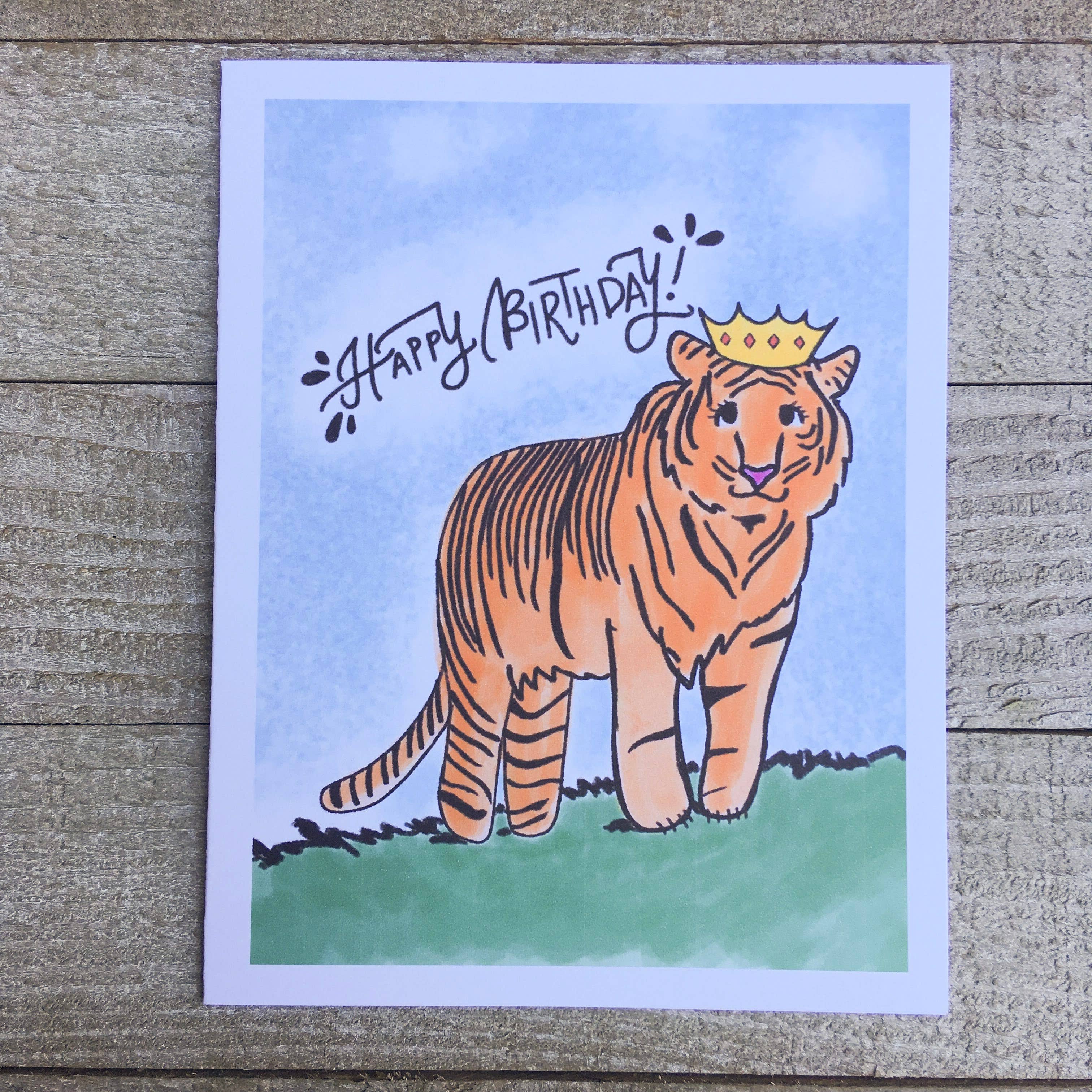Ink Delights - Wholesale Birthday Card - Tiger Birthday Card0