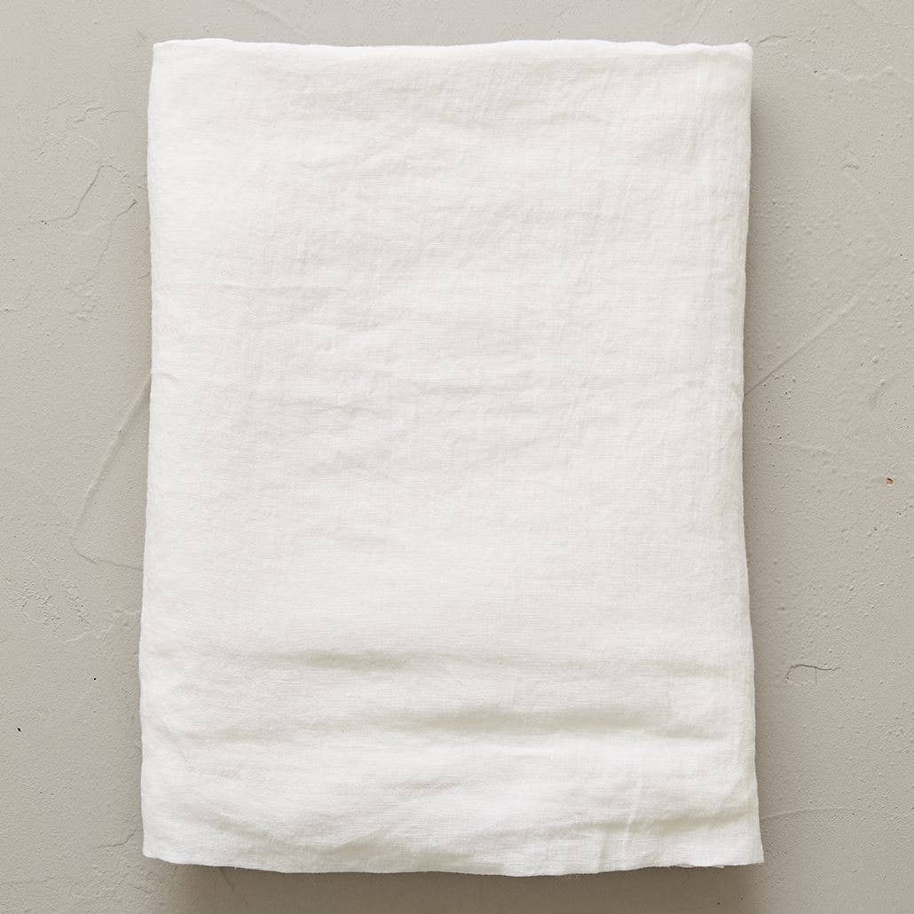 Sylvie Thiriez - Venta al por mayor Sábanas - Sábana plana de lino lavado a la piedra blanca0