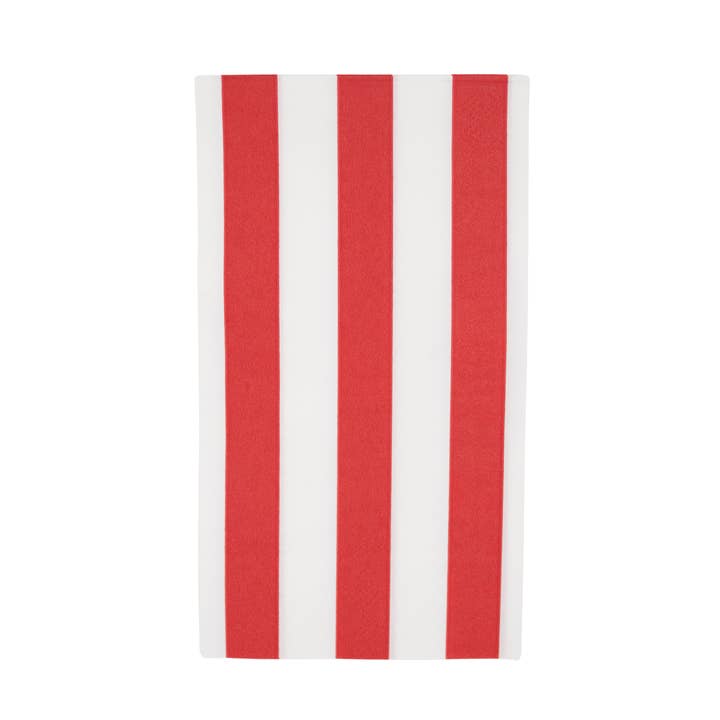 TOALLAS DE INVITADOS CON RAYAS TIPO CABAÑA DE COLOR ROJO CEREZA para venta al por mayor de Bonjour Fête