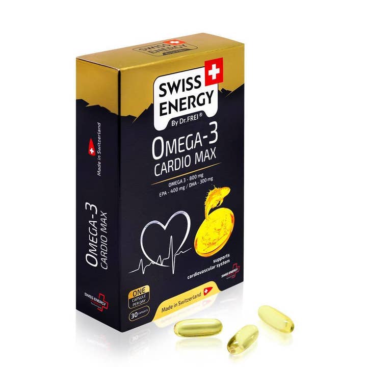 SwissHerbs Pharma GmbH - Wholesale Oral Supplement/Vitamin - Swiss Energy, Omega-3 CARDIO MAX, cardiovascular system0