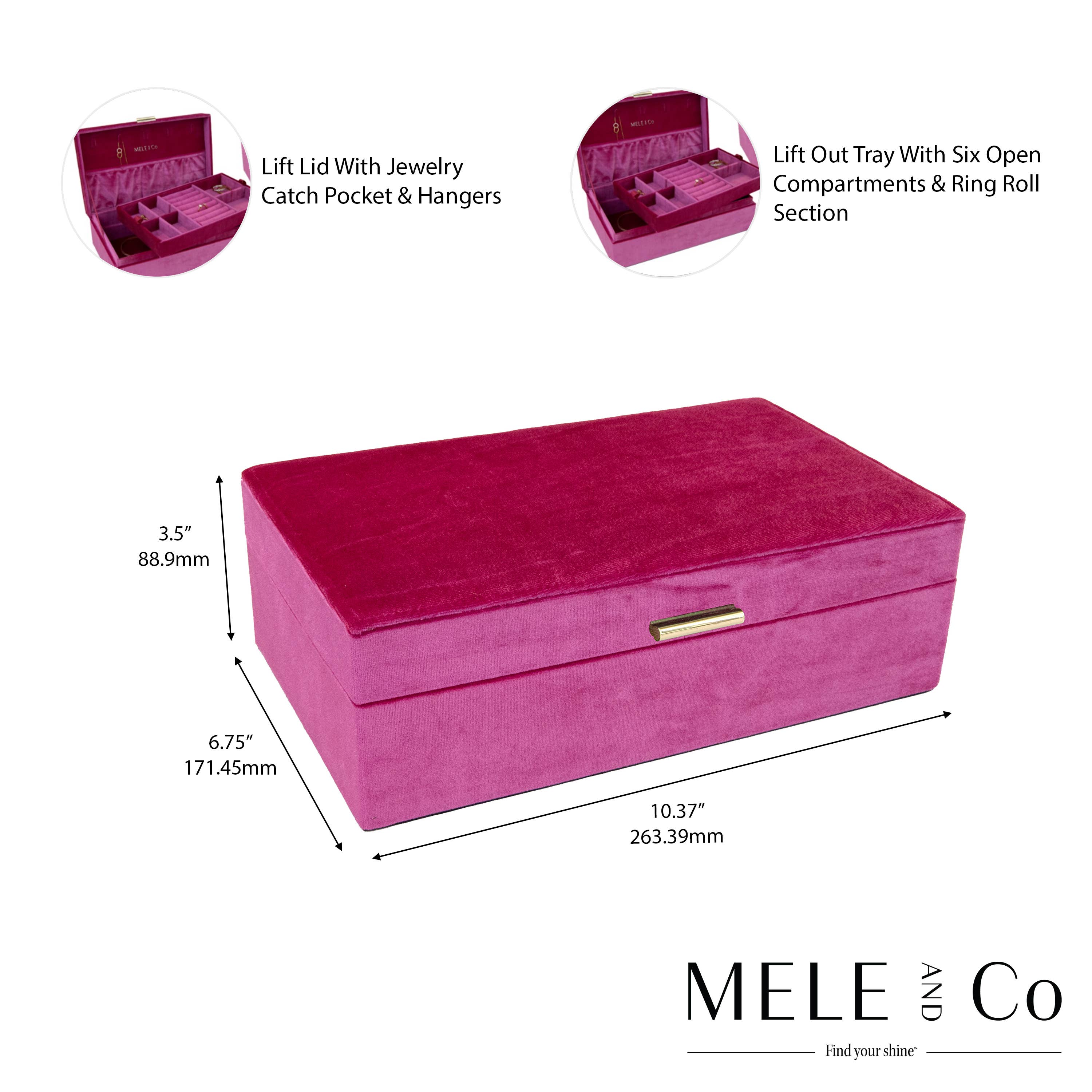 Mele and Co - Wholesale Jewelry Box/Organizer - Mele and Co Jewel Velvet Jewelry Box5