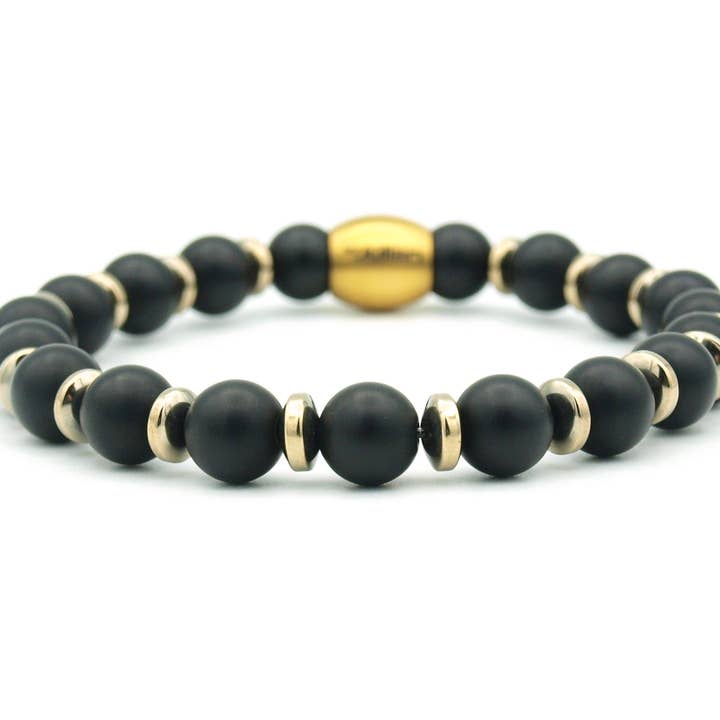 armbånd Nane dua obsidiaan (sølv eller guld) for engroshandel hos by julian