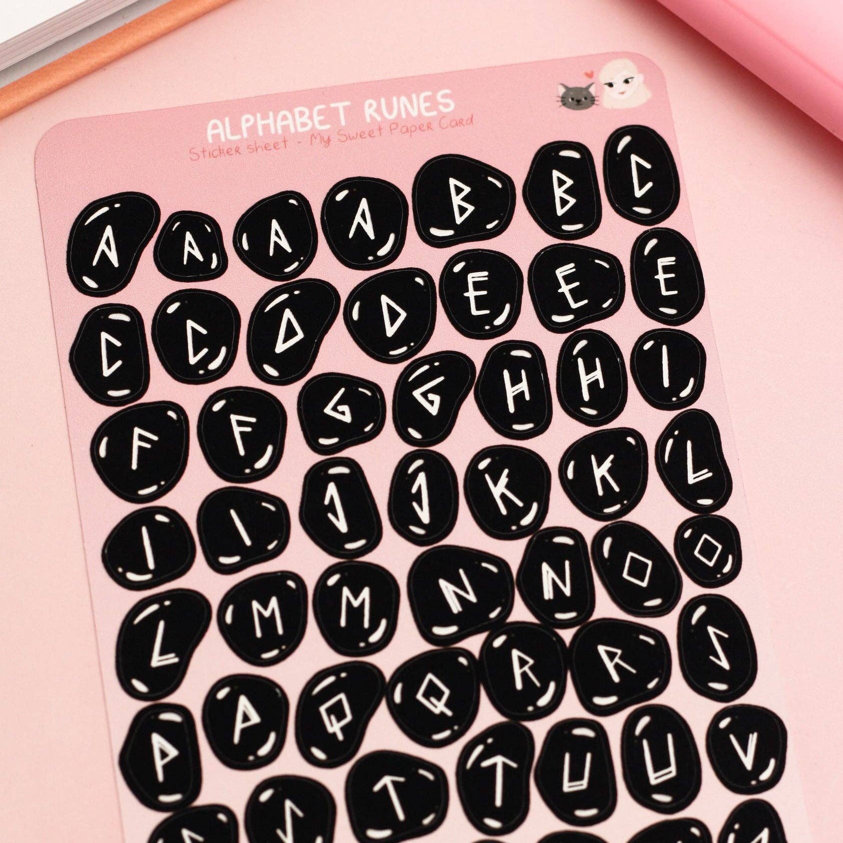 My Sweet Paper Card - Wholesale Sticker - Runes Alphabet stickers - Halloween planner stickers2