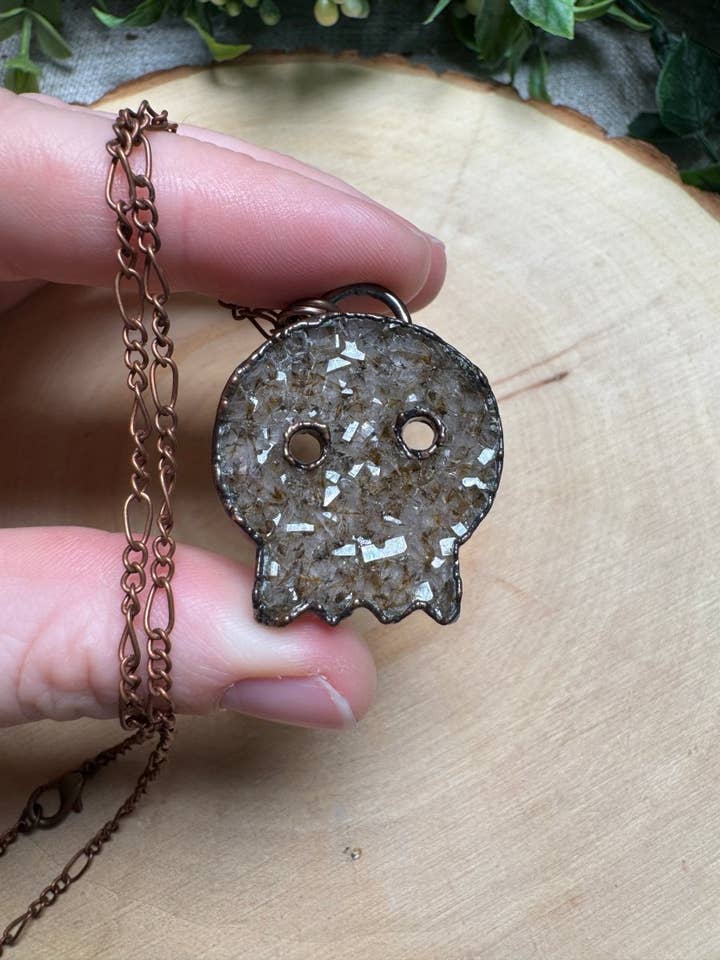 Amethyst Skull Necklace for wholesale by Copper Ashes