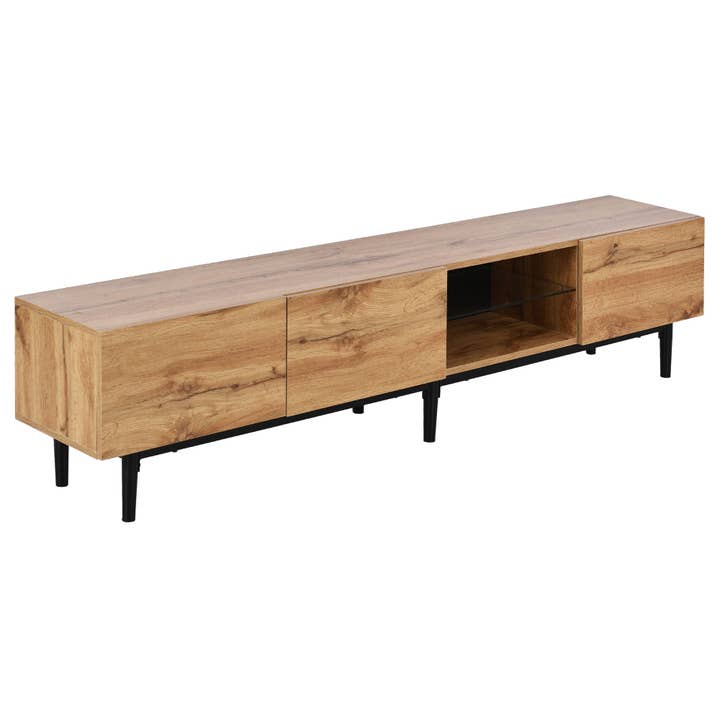 Urban Meuble - Wholesale Console Table - Modern wood grain effect TV stand with variable LED lights TRIEVAIT19