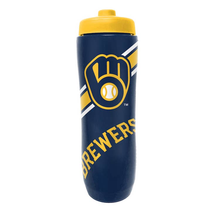 Milwaukee Brewers Squeezy Water Bottle for wholesale by Party Animal, Inc.