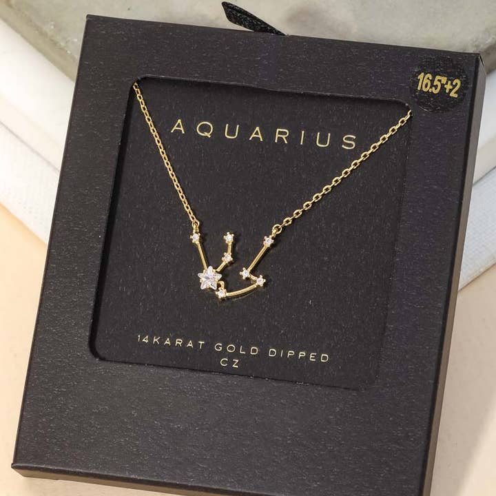 Secret Box Aquarius Constellation Necklace for wholesale by Anarchy Street