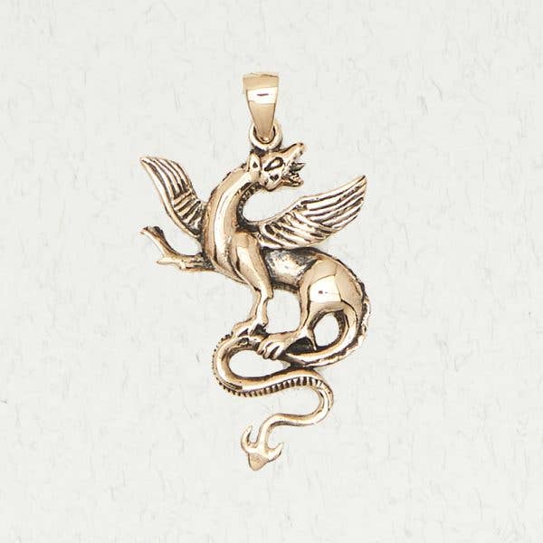 Celtic Bronze Pendant Necklace - Celtic Dragon for wholesale by Nirvana LLC