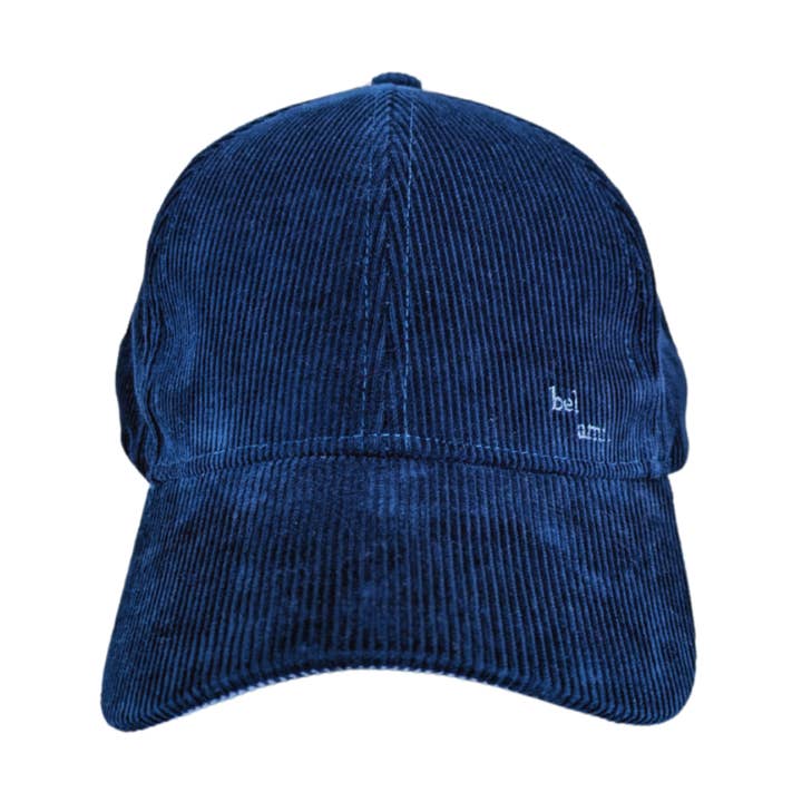 Hætte - dark blue corduroy for engroshandel hos Le Chapoté
