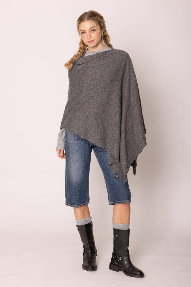MiMi Wholesale - Wholesale Poncho - Women's - CCP320056 Juney Soft Classic Knit Poncho Ruana32