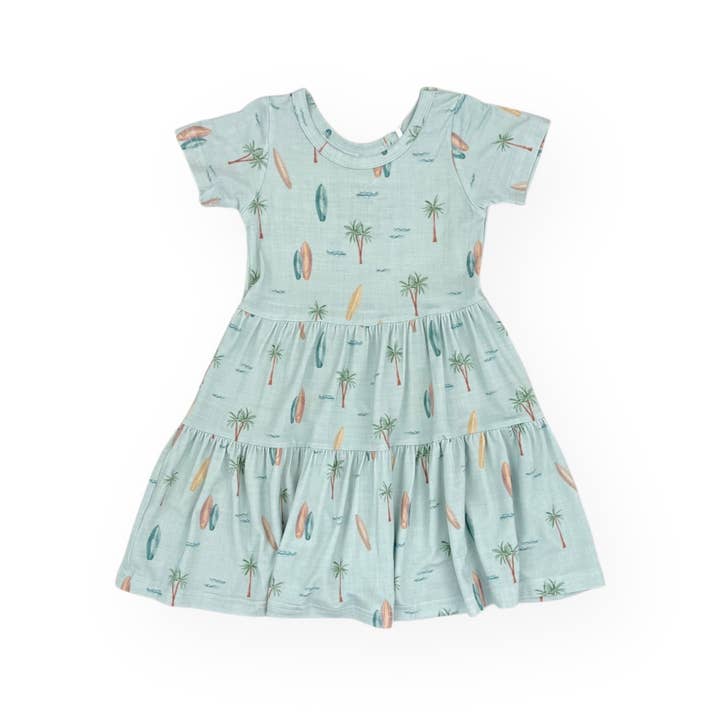 Bamboo Short Sleeve Twirl Dress | Surf for wholesale by Emi Lei