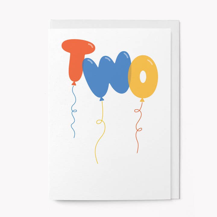 Wenskaart voor twee — 2e verjaardag voor wholesale door Graphic Factory