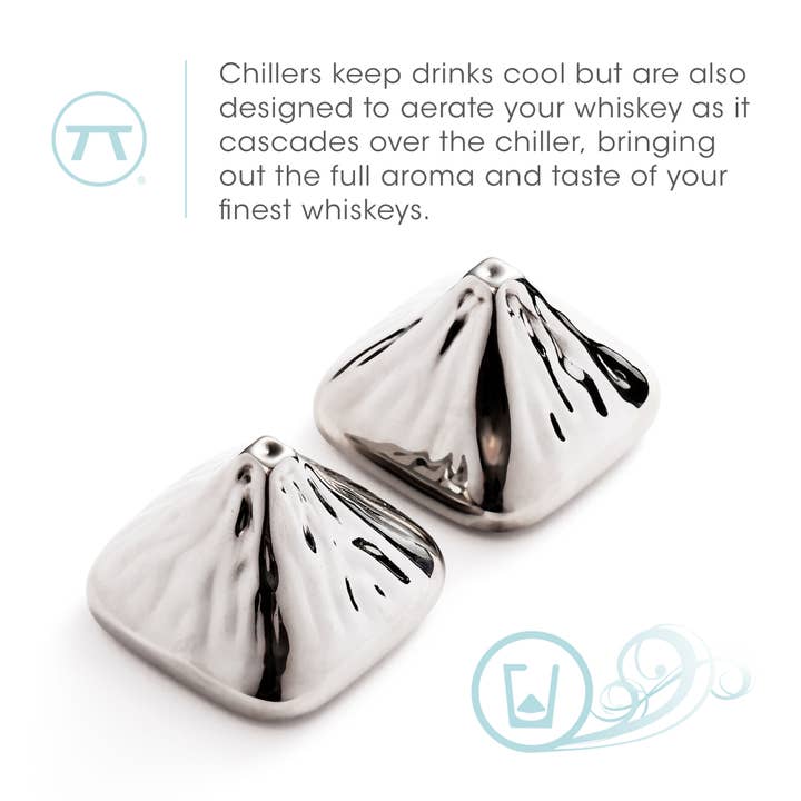 Fox Run Brands - Vendita all'ingrosso Cubetto refrigerante per bevande - Fox Run Brands Pietre da Whisky a Forma di Montagna, Set da 2, 4,6 x 3,4 cm3