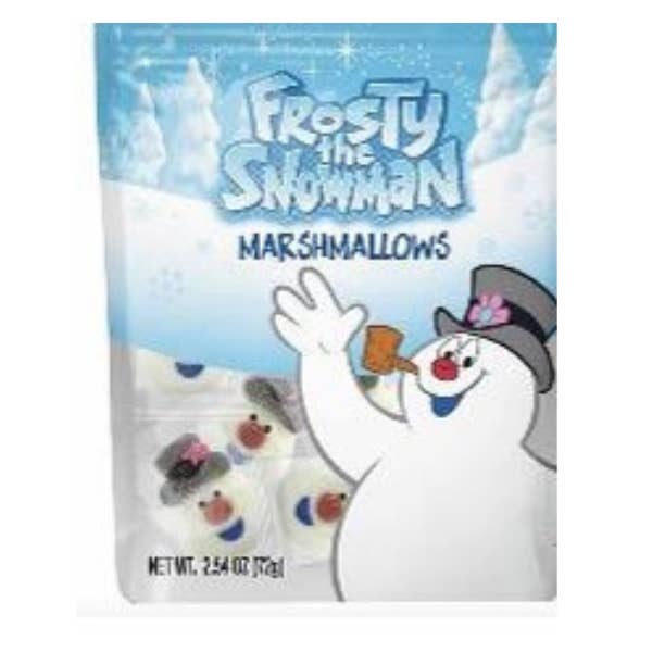 Frosty the Snowman Marshmallow Floaties 12ct for wholesale by Grandpa Joe's Candy Shop