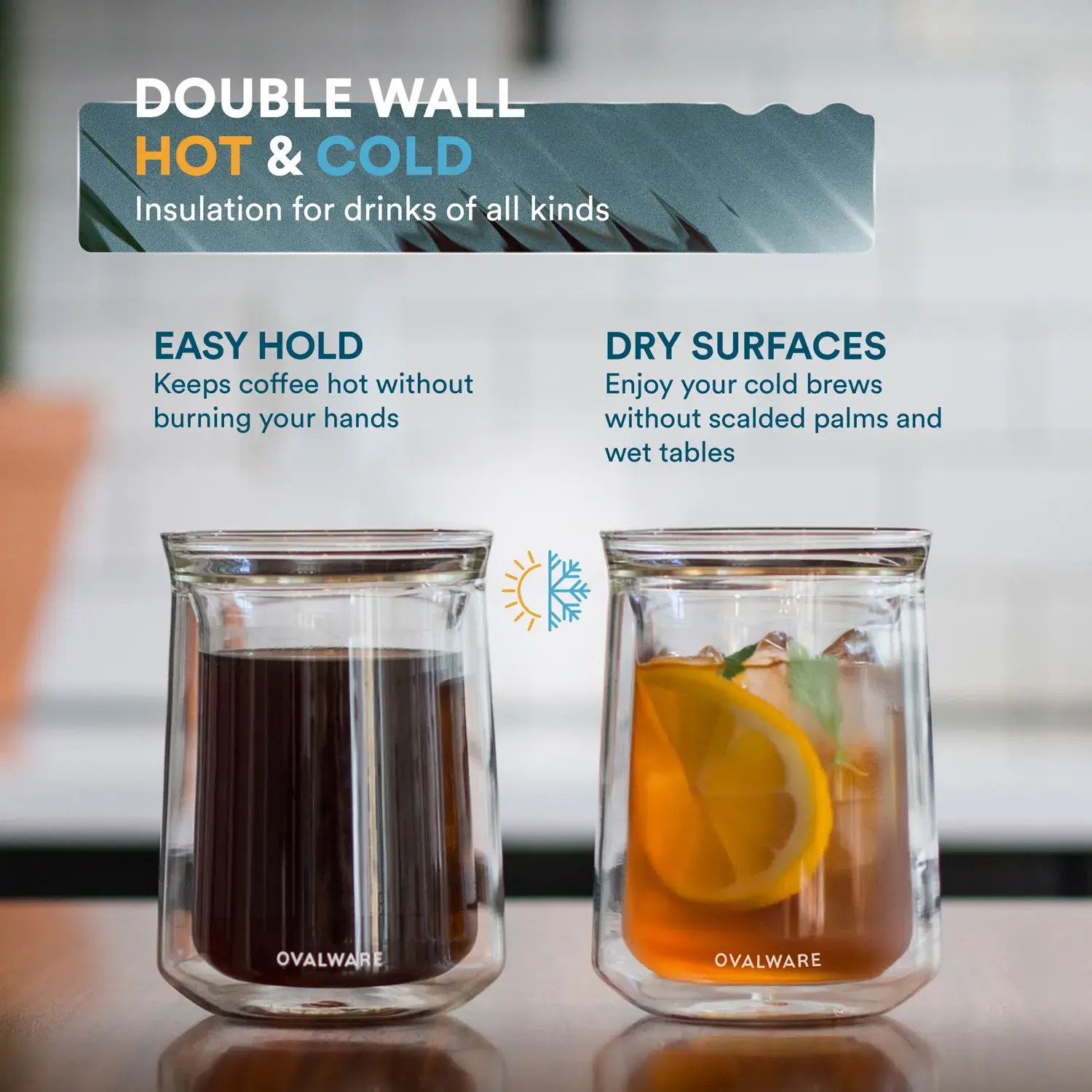 Ovalware – wholesale Cocktail/liquor glass – Double Wall Insulated Tasting Glass - 350ml /12oz (Set of 2)4