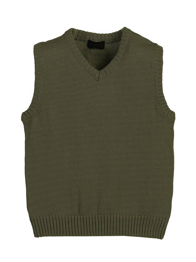 Toddler's Kid's Boy's V Neck Solid Vest Sweater Knitted 100% for wholesale by Setco.26