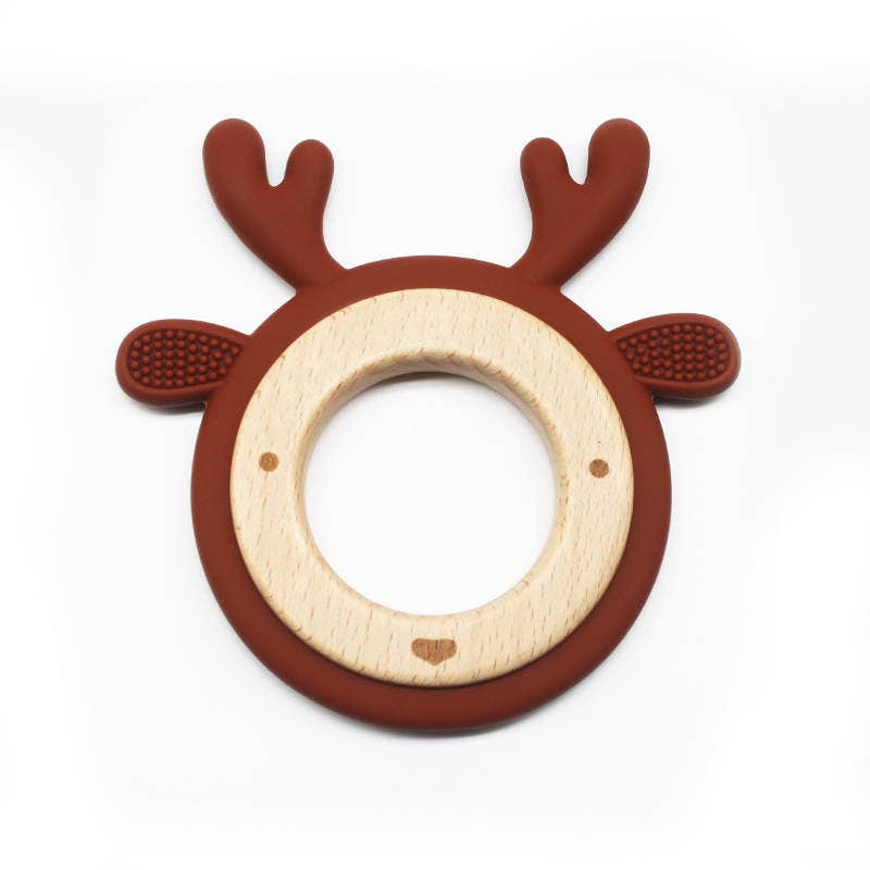 Boho + Babe - Wholesale Teether (Not Clip-On) - Baby - Reindeer Teether. Holiday/Christmas Baby Gift.10