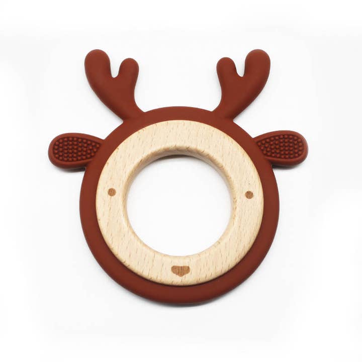Boho + Babe - Wholesale Teether (Not Clip-On) - Baby - Reindeer Teether. Holiday/Christmas Baby Gift.10