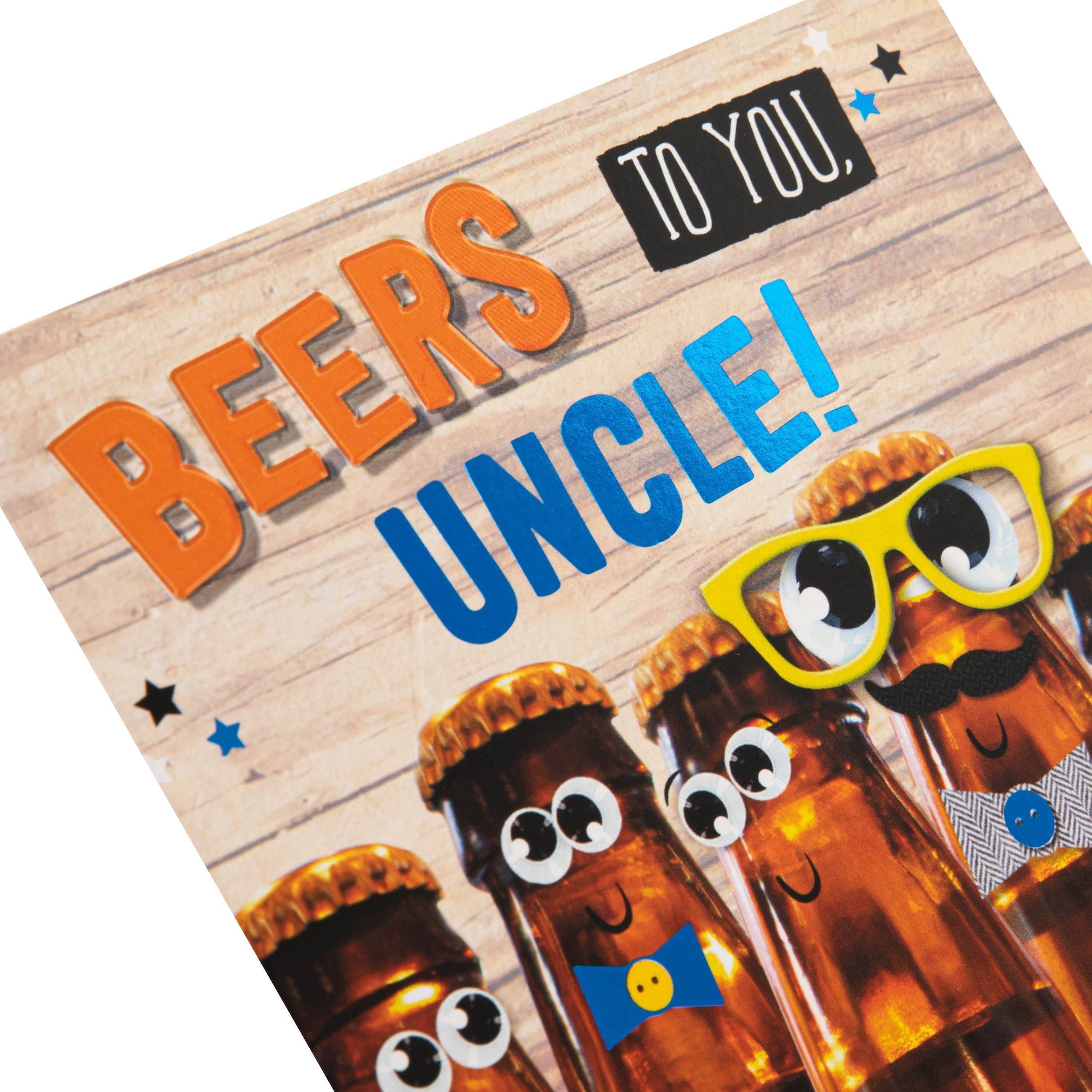 Hallmark – wholesale Birthday card – Birthday Card for Uncle - Beer Bottle Characters Design4