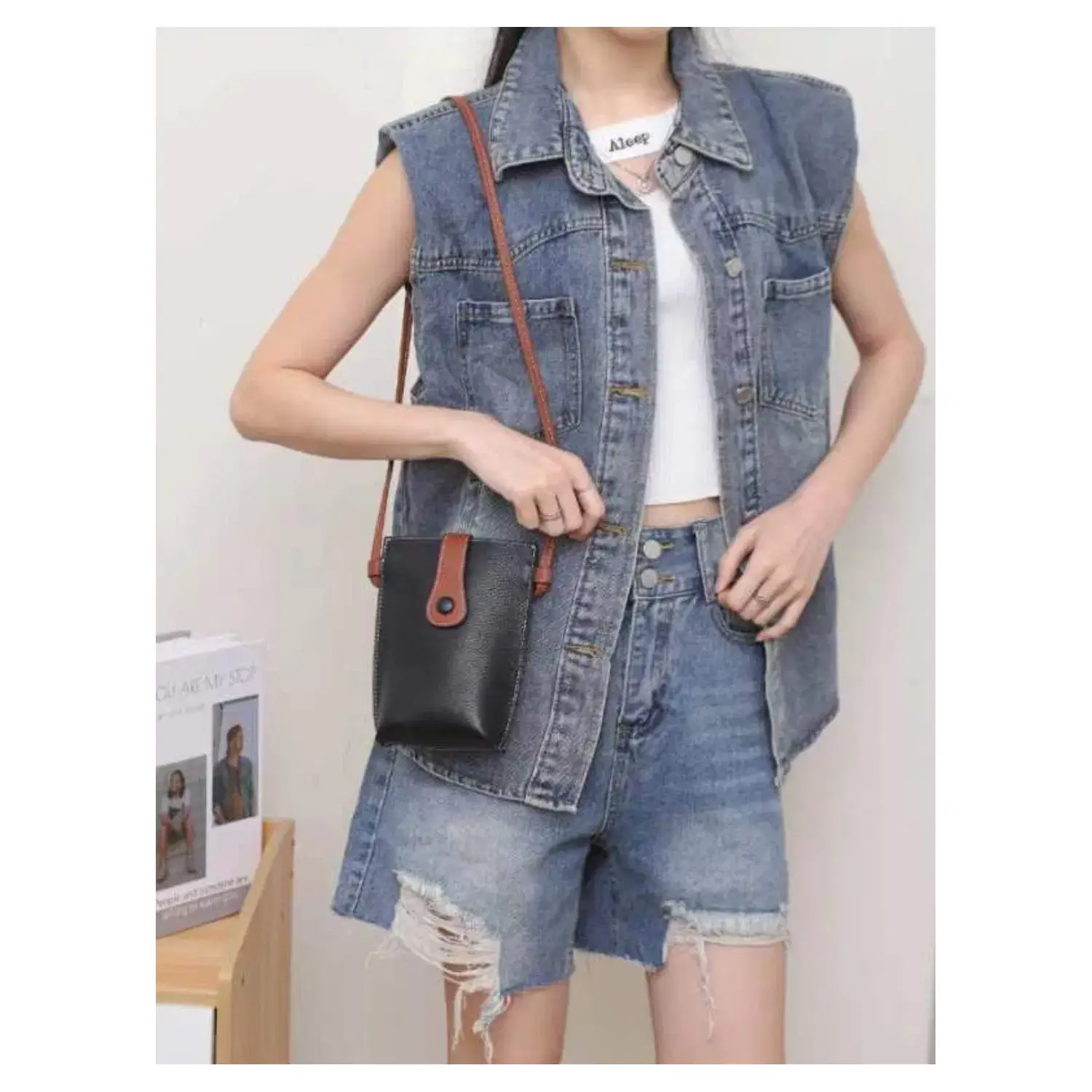 Superbia – wholesale Crossbody bag – Women's – Superbia Genuine Leather Two-Toned Mobile Bag Essential Bag3