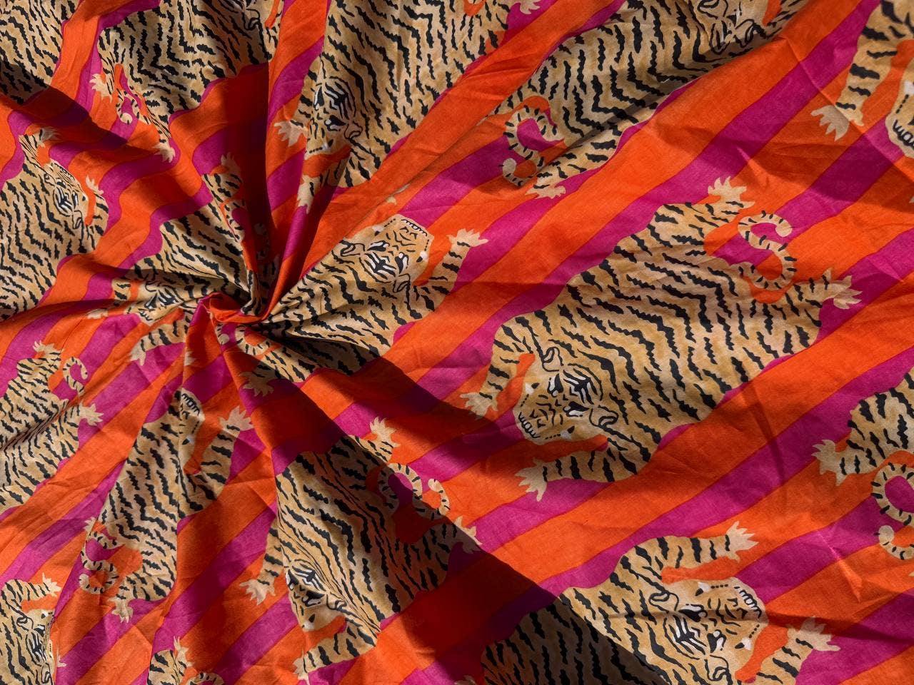 bhavnas boutique - Wholesale Fabric Paint - Tiger Print Dressmaking Fabric Cotton Fabric Women Clothing1