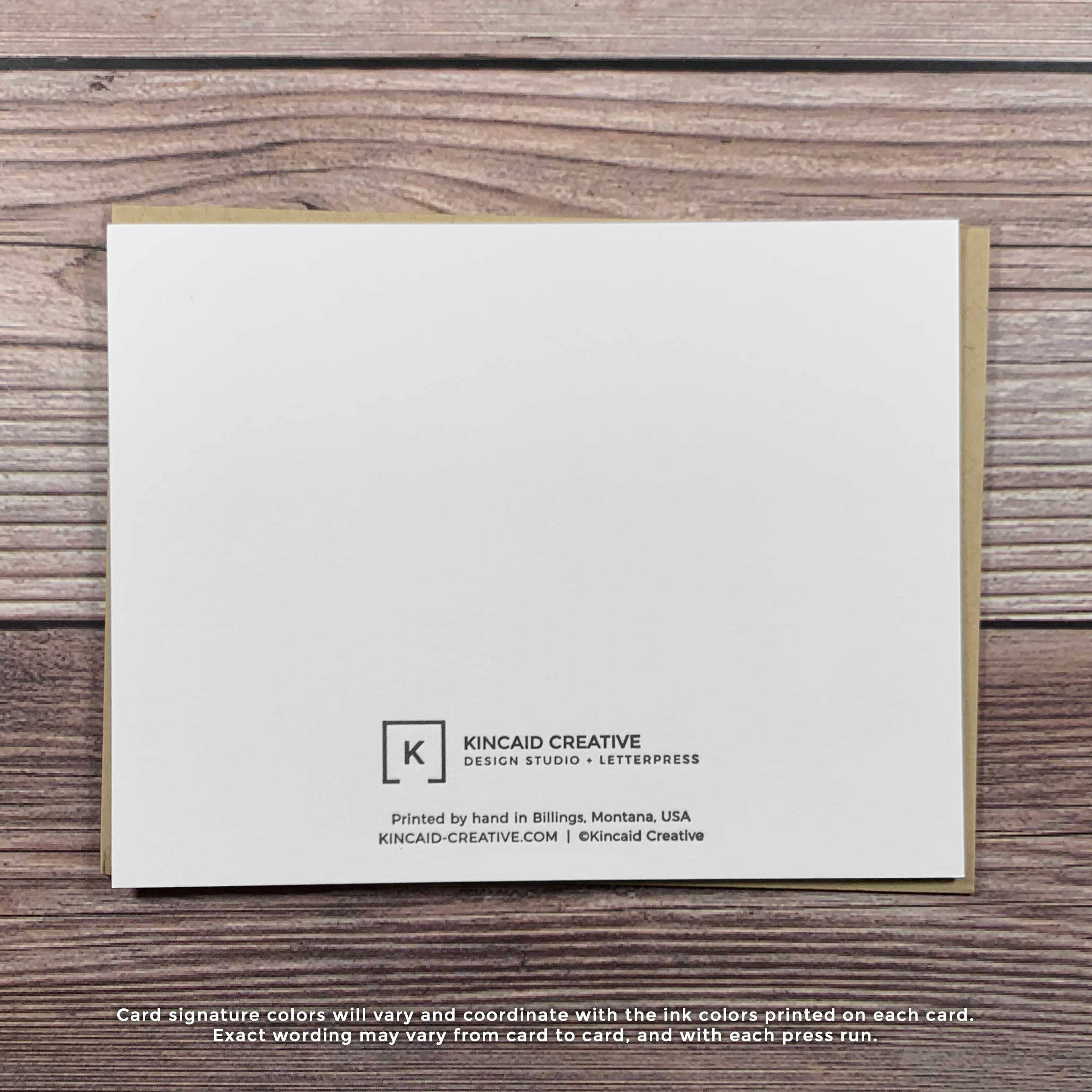 Kincaid Creative - Wholesale Thanksgiving Card - Thanksgiving pie. Encouragement. Thanksgiving Greeting Card.4