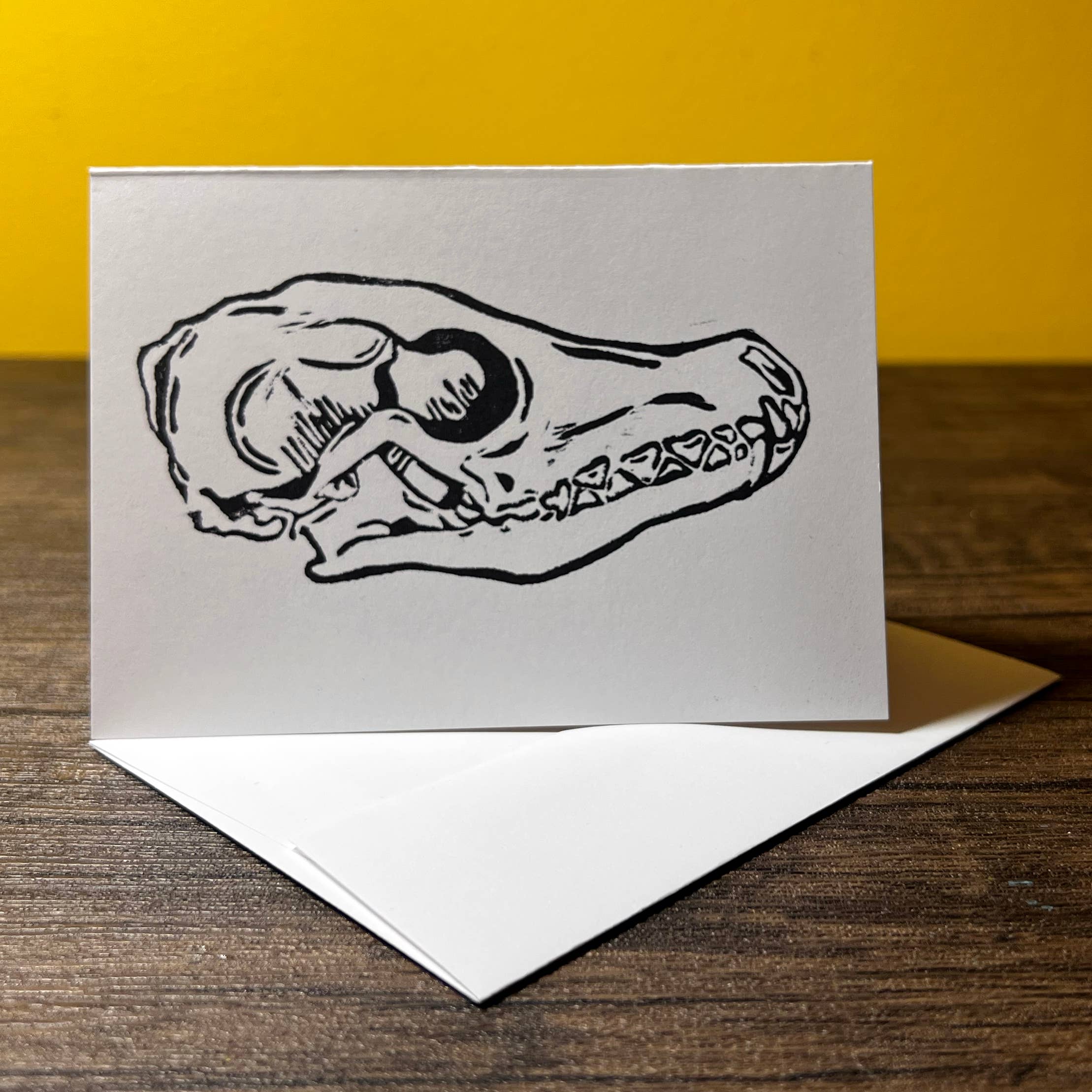 Dragonduck Creations - Wholesale Everyday Greeting Card - Fox Skull Greeting Card 1