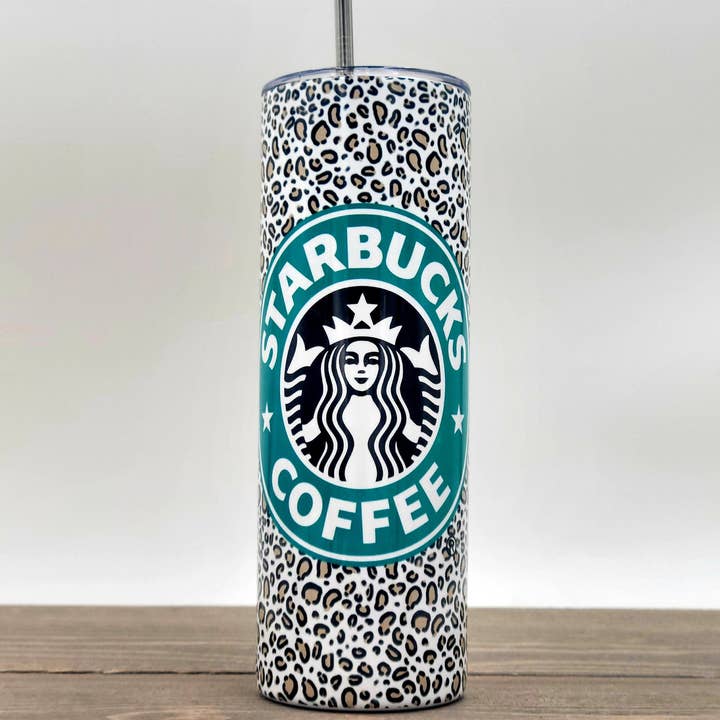 LGH Designs - Wholesale Insulated Mug/Tumbler - Starbucks Cheetah Print Tumbler, Stainless Steel Tumbler, Gifts for Her, Coffee Shop, Gifts for Her, Girly Tumbler, Lepoard Print, Coffee2