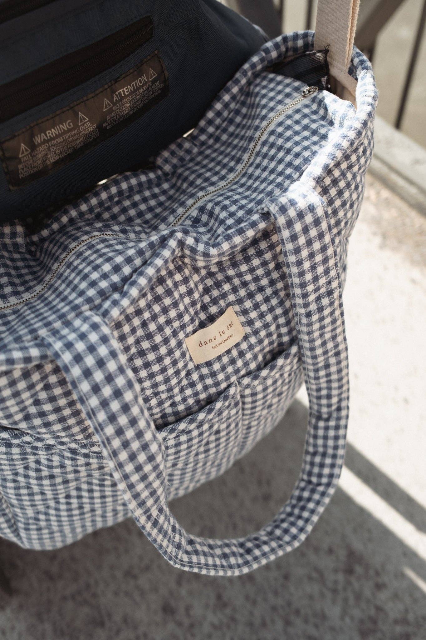 Dans le sac - Wholesale Diaper Bag - Baby - Organic cotton diaper bag - Gingham collection8