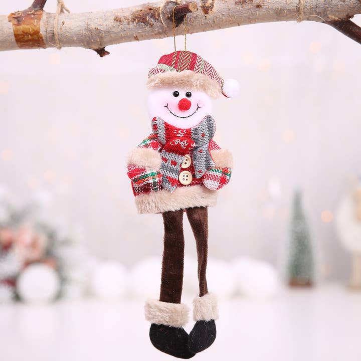 Funkyrel® Atzbranding Limited - Wholesale Ornament - Xris - Christmas Long-Legged Plaid Fabric Doll Ornament