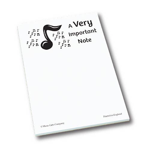 Notepad - A Very Important Note for wholesale by THE MUSIC GIFTS COMPANY