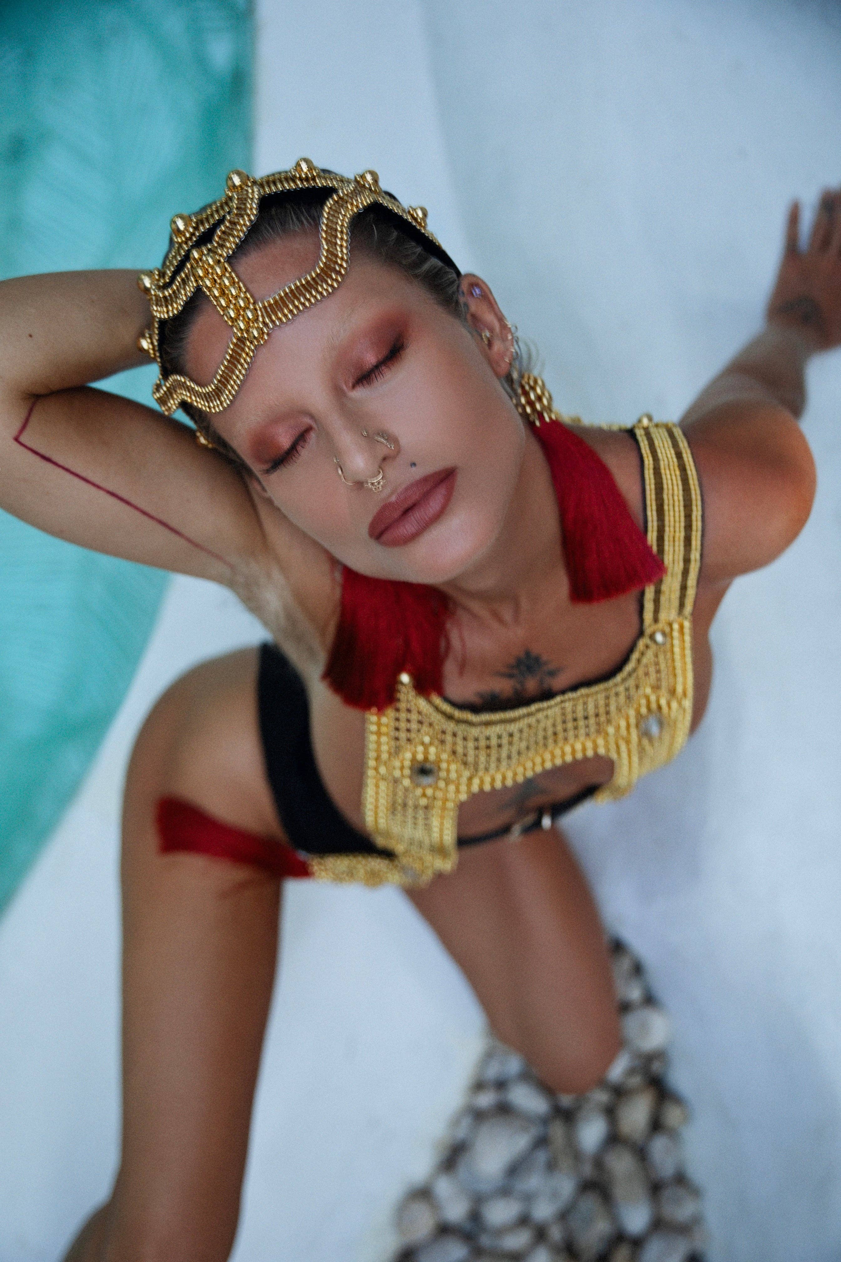 OBJECT & DAWN – wholesale Fashion headband – women's – Khutulun Modular Headband - 3 Color Variants13