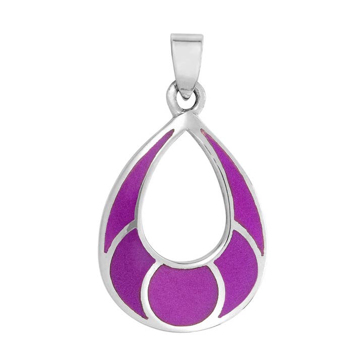 Pingente de Concha Roxa Bonita (EUA-DDP) por atacado de Silver Jewellery Cavern Wholesale