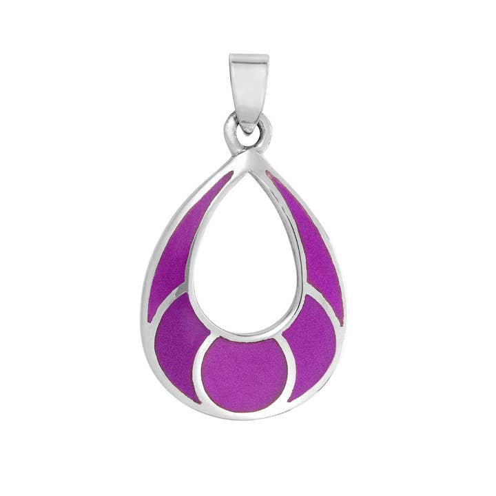 Beautiful Purple Shell Pendant (USA-DDP) for wholesale by Silver Jewellery Cavern Wholesale