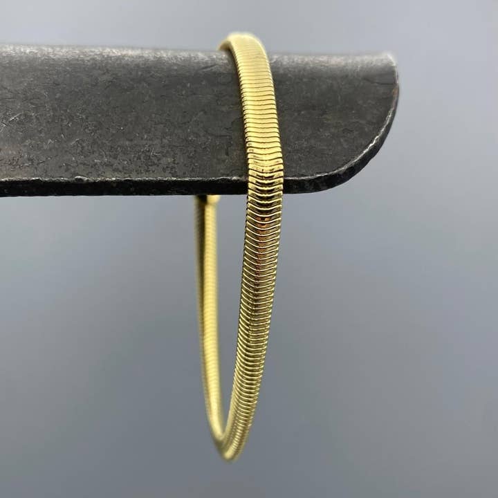 Something Silver - Wholesale Link & Chain Bracelet - 4mm Sterling Silver Oval Snake Chain Bracelet