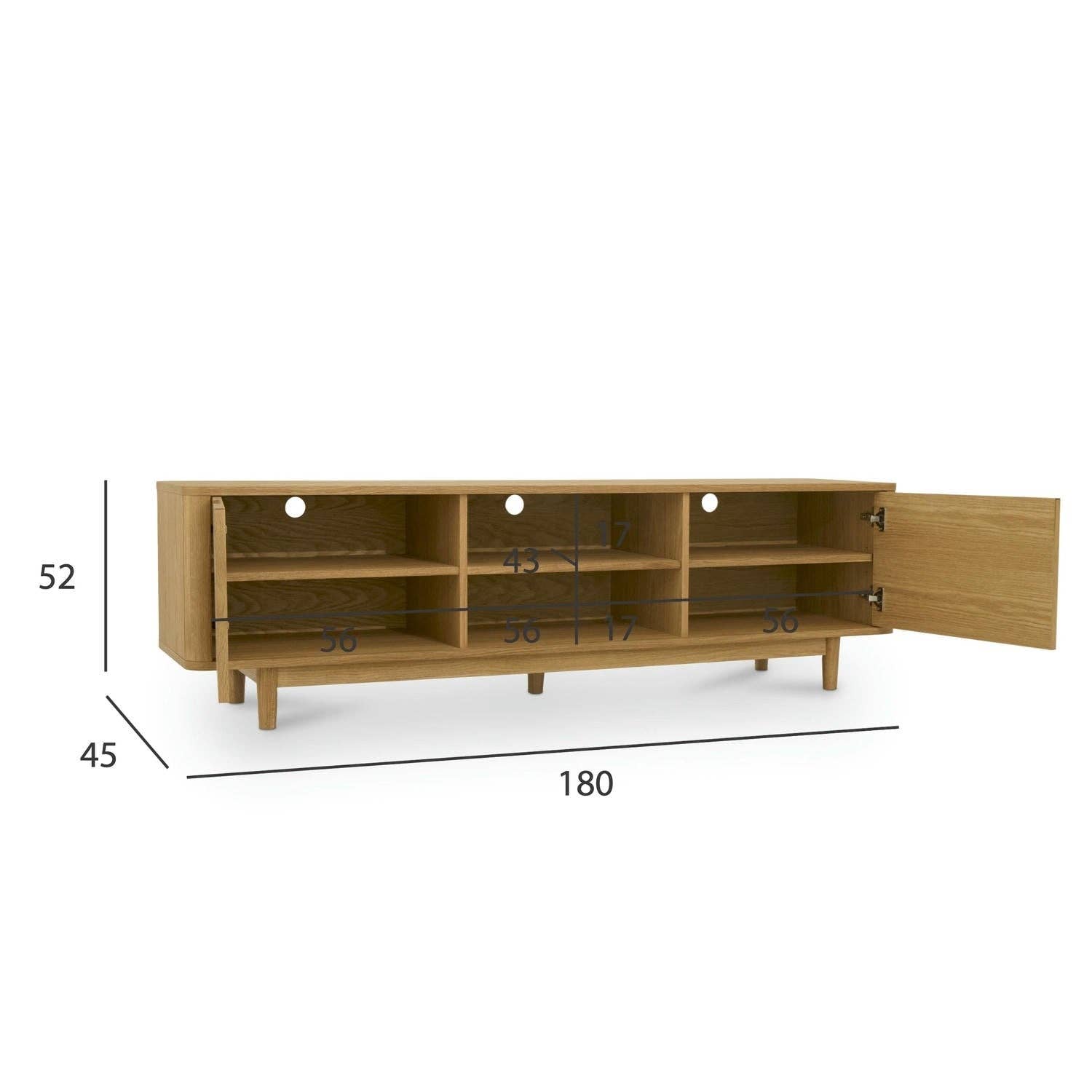 Furnhouse – wholesale Konsolbord – Nyborg TV-bänk med 2 dörrar i naturlig olja11