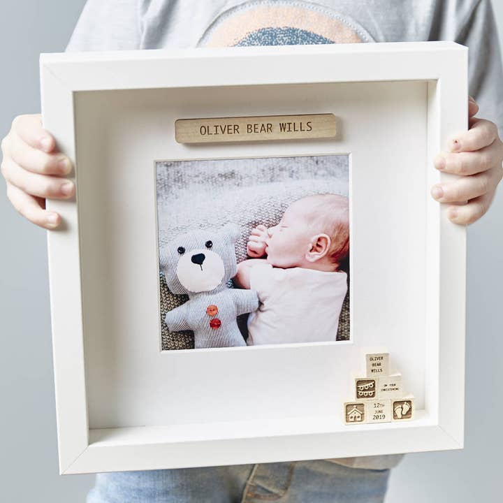 Personalised Building Block Framed Print for wholesale by Sophia Victoria Joy