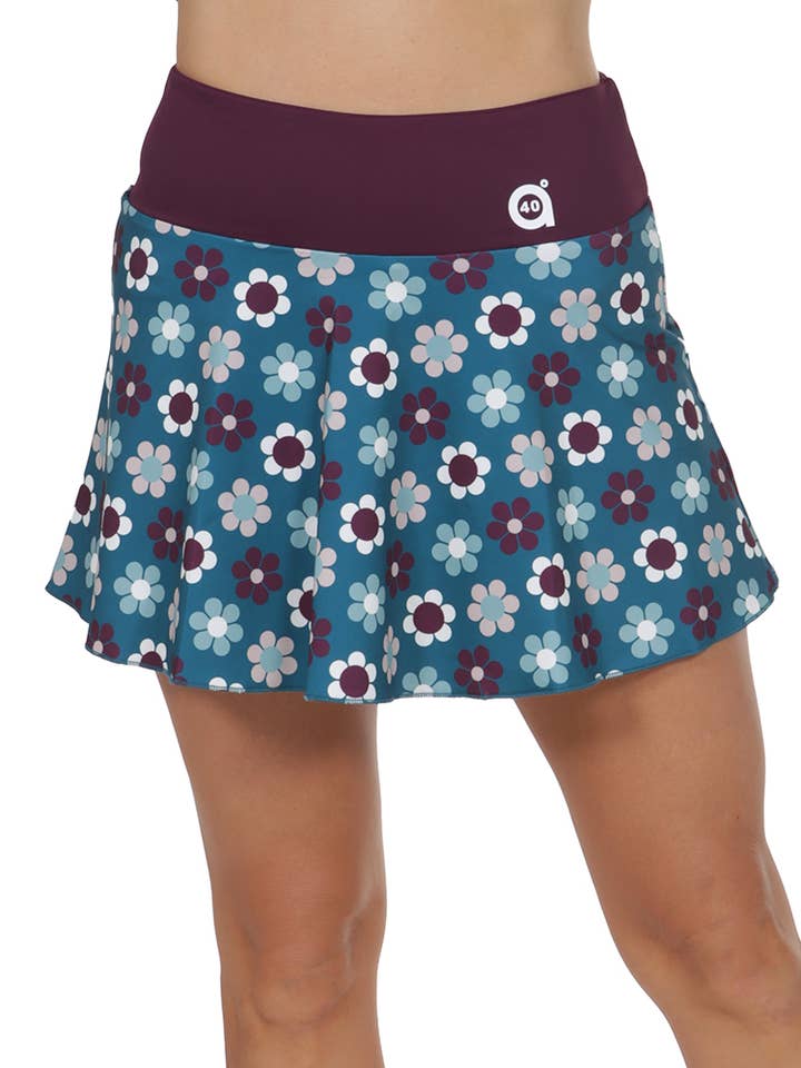 FULL FLOWER SKIRT MORAT for wholesale by a40grados Sport & Style