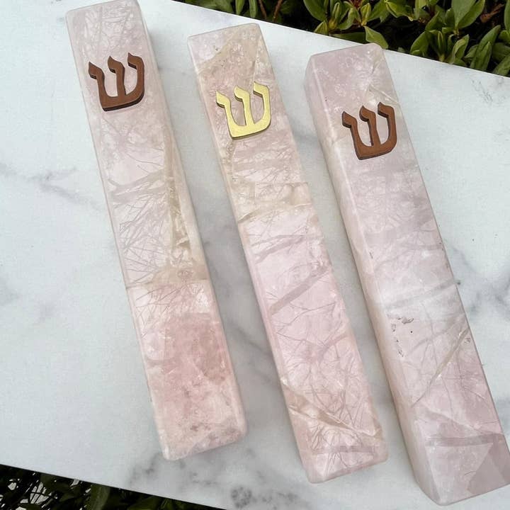 A&S Mezuzot - Wholesale Decorative Tabletop Object - ROSE Quarts4