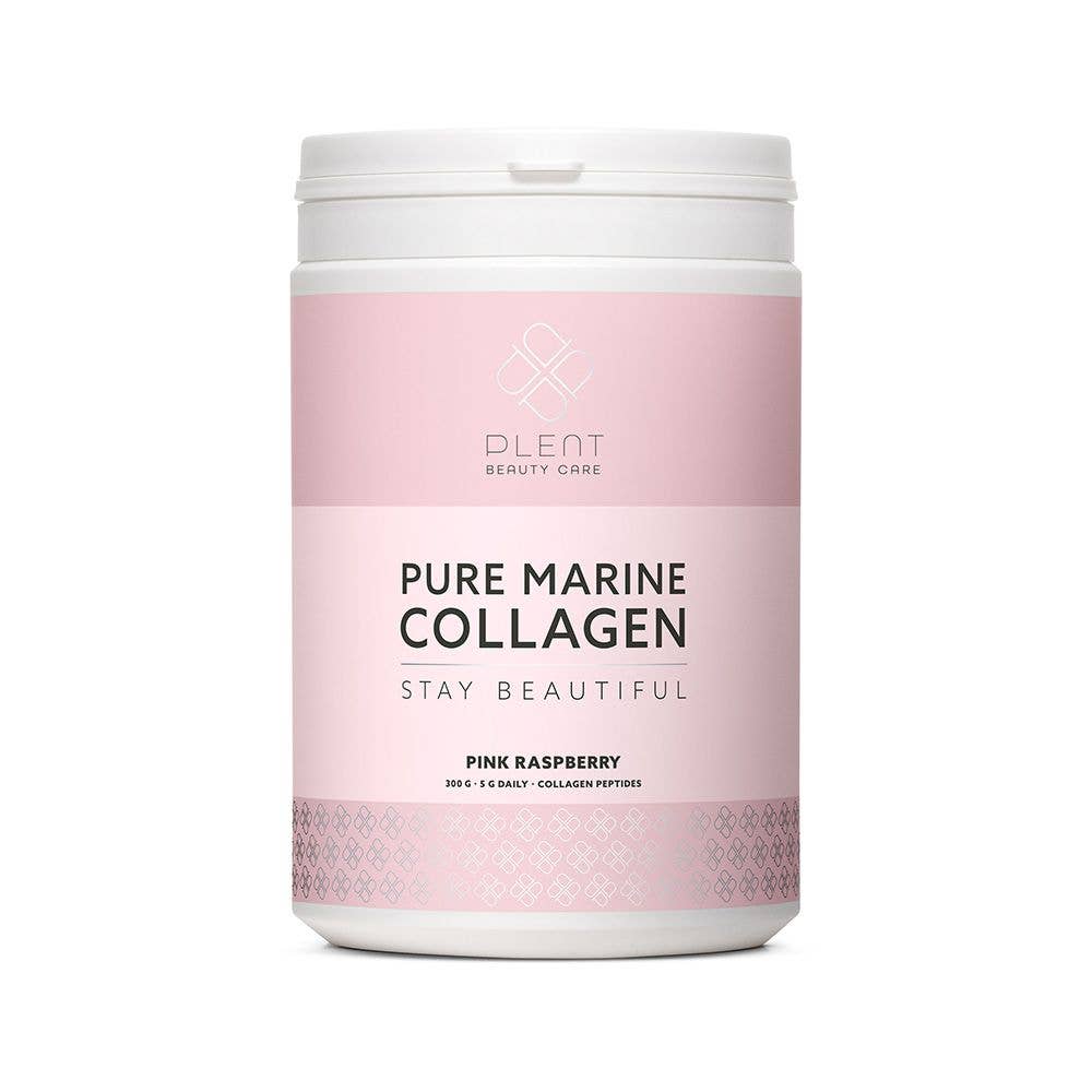 Plent Beauty Care - Wholesale Powdered Health Drink - PURE MARINE COLLAGEN +C - Pink Raspberry - 300g1