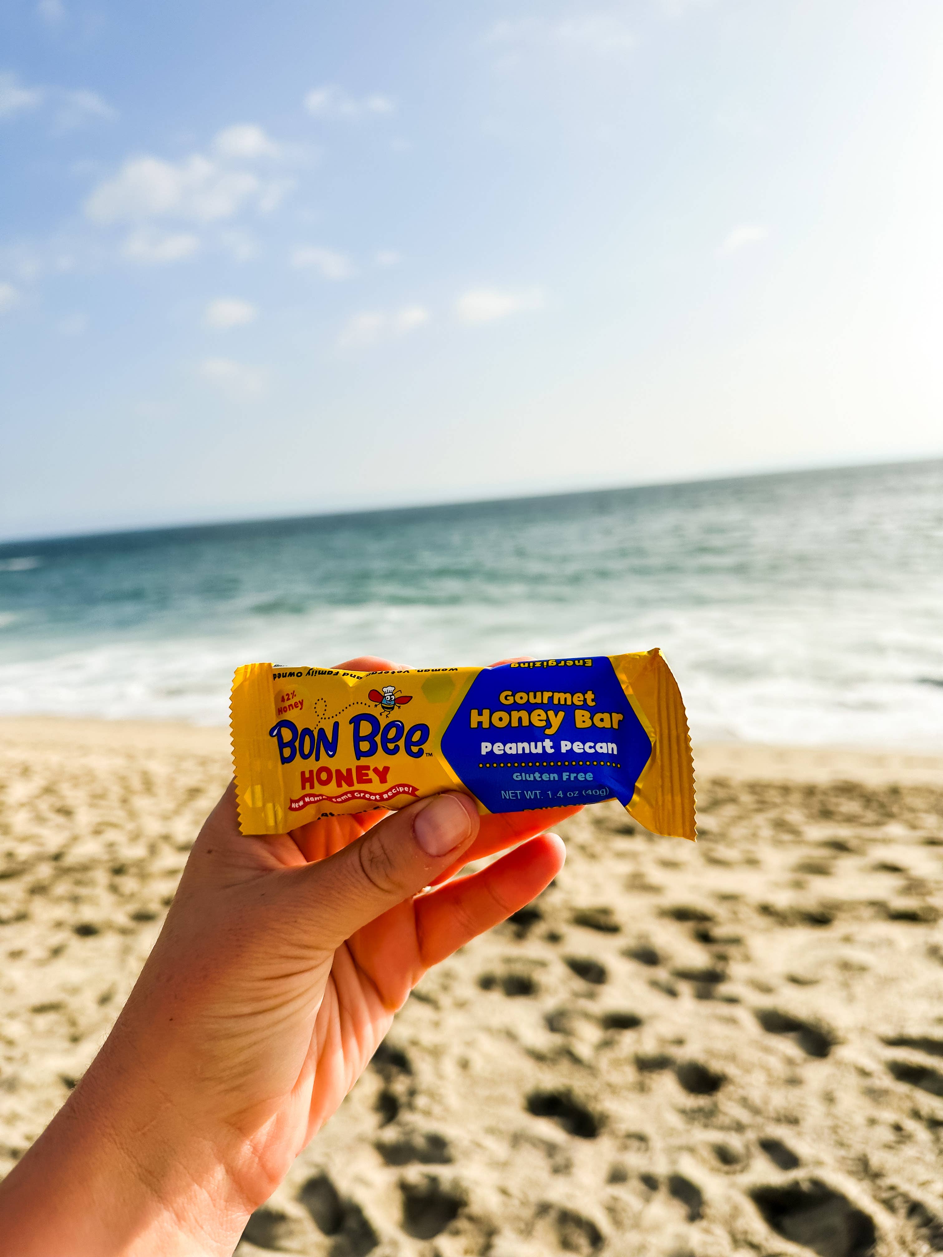 Honey Bunchie, LLC - Wholesale Snack Bar - Bon Bee Gourmet Honey Bar, Peanut Pecan (4-Packs)7