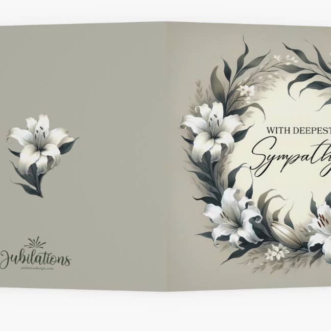 Jubilations Designs - Wholesale Sympathy Card - With Deepest Sympathy2