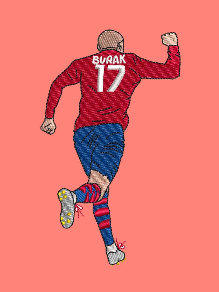 Camiseta bordada Chti Burak por atacado de Foot Dimanche