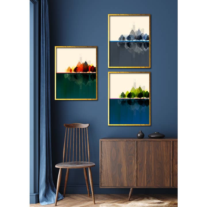 Lucky Skye Graphics - Wholesale Art Print - Chicago - Autumn City