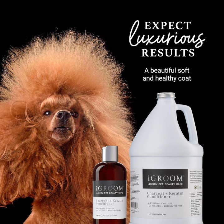 iGroom - Wholesale Pet Coat Conditioner - Dog - Charcoal + Keratin Conditioner 16oz