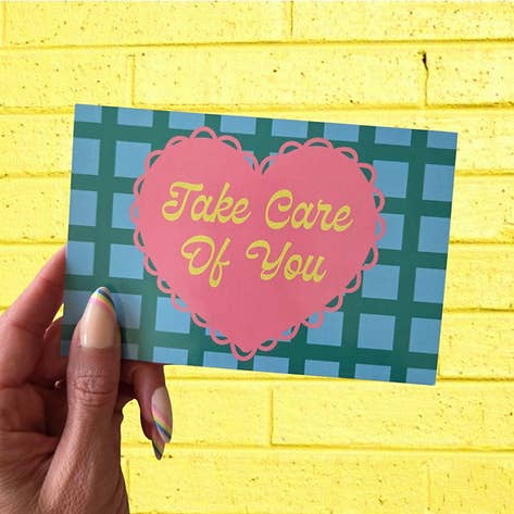 Ta hand om dig vykort för wholesale av Confetti Moon