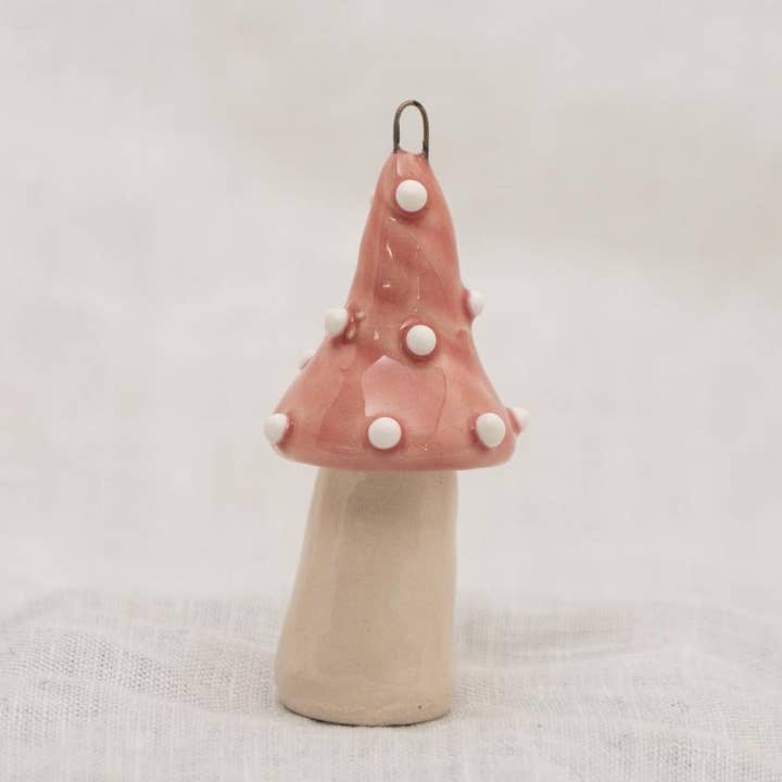 NaturoTheke - Wholesale Decorative Tabletop Object - Lucky mushroom hanging on a stalk (4.5cm-5.5cm) + rod6