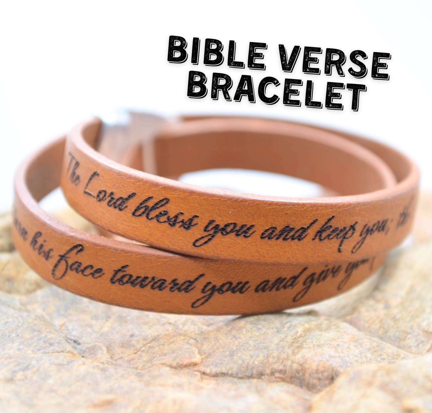 Waymaker Leather - Wholesale Bangle Bracelet - Christian Bracelet Handmade Genuine Leather with Bible Verse